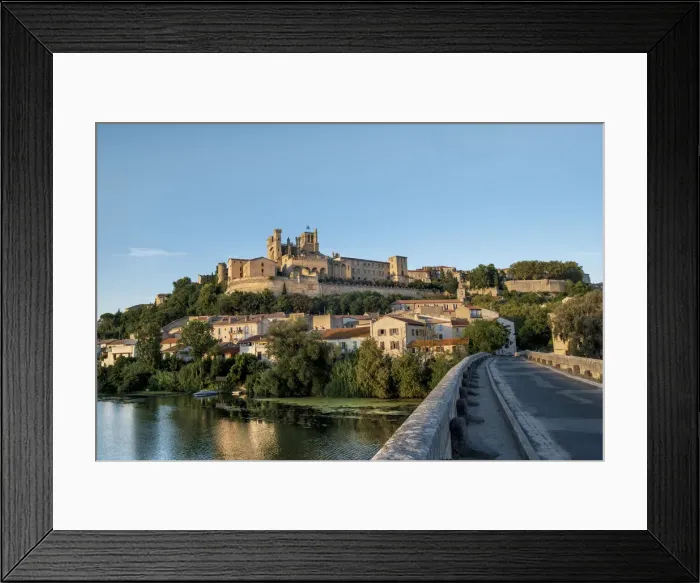 Framed Print : Europe, France, Occitanie. Saint Nazaire church and the old bridge in the fortified town Framed Print : Europe, France, Occitanie. Saint Nazaire church and the old bridge in the fortified town