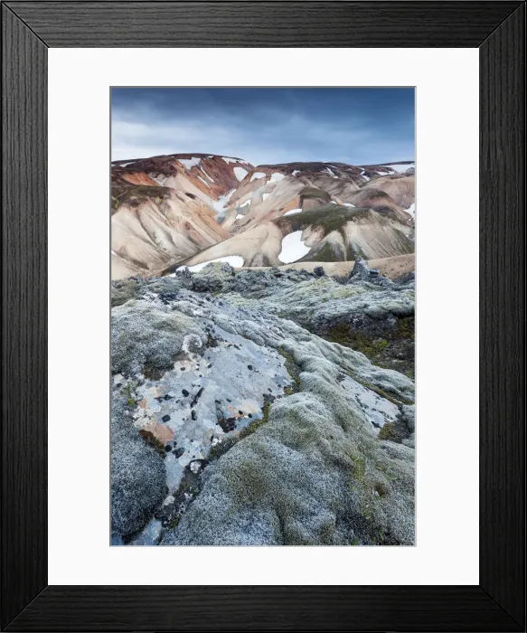 Framed Print : The multicoloured rhyolite mountains in the area of Landmannalaugar at sunset Framed Print : The multicoloured rhyolite mountains in the area of Landmannalaugar at sunset