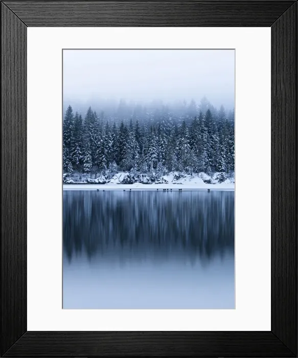 Framed Print : Winter at Fusine lakes, Tarvisio, Julian alps, Italy Framed Print : Winter at Fusine lakes, Tarvisio, Julian alps, Italy