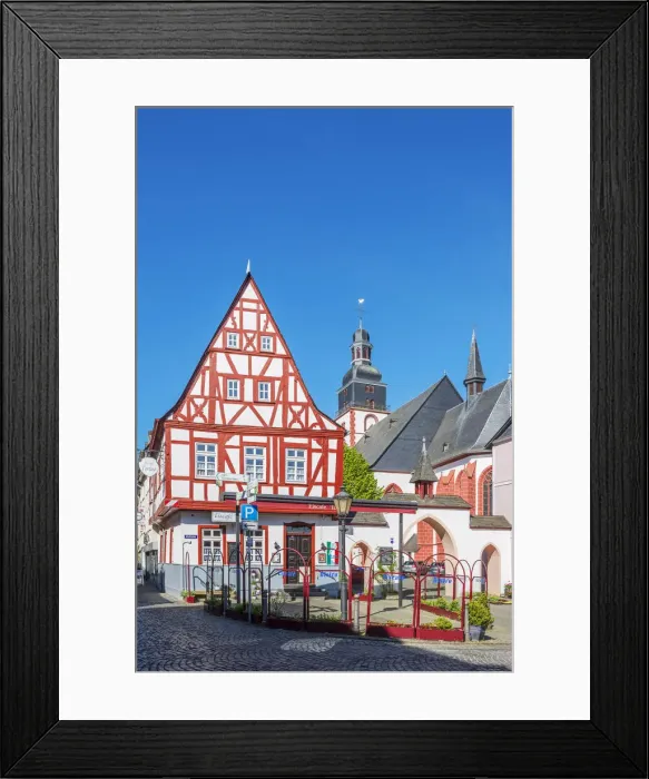 Framed Print : Historical market place of Kirchberg, Hunsruck, Rhineland-Palatinate, Germany Framed Print : Historical market place of Kirchberg, Hunsruck, Rhineland-Palatinate, Germany