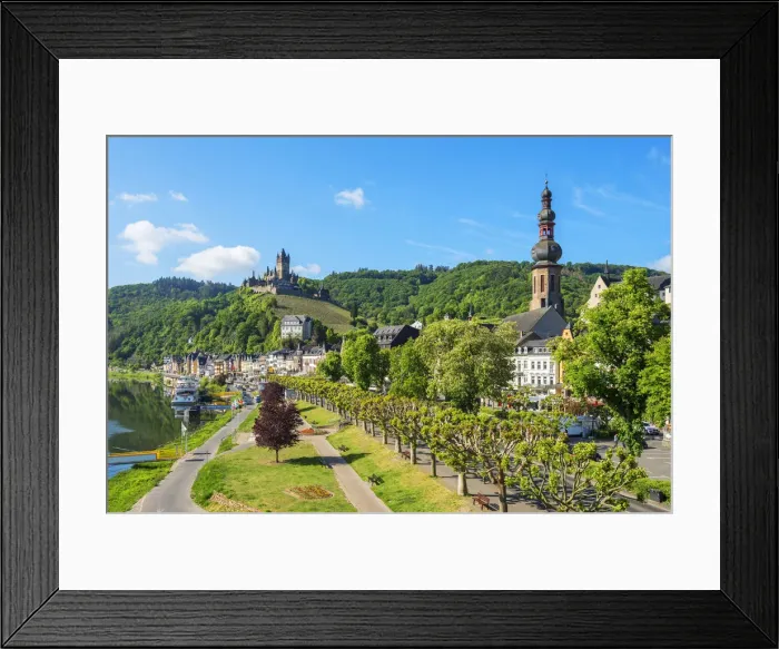 Framed Print : Morning view on Cochem, Mosel Valley, Eifel, Rhineland-Palatinate, Germany Framed Print : Morning view on Cochem, Mosel Valley, Eifel, Rhineland-Palatinate, Germany