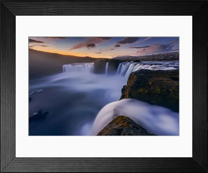Framed Print : Godafoss at dawn in autumn, Nordurland, Iceland Framed Print : Godafoss at dawn in autumn, Nordurland, Iceland