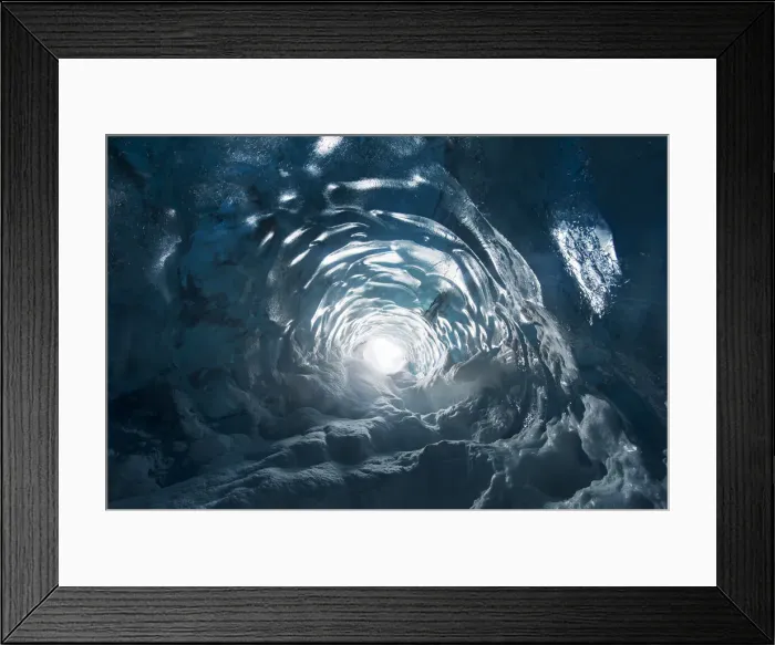 Framed Print : Hole inside an ice cave in the Vatnajokull National Park, Iceland Framed Print : Hole inside an ice cave in the Vatnajokull National Park, Iceland