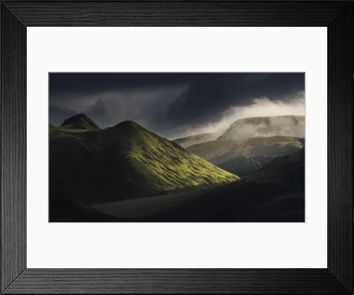 Framed Print : Late afternoon light hit the hills of Landmannalaugar in the highlands, Iceland Framed Print : Late afternoon light hit the hills of Landmannalaugar in the highlands, Iceland
