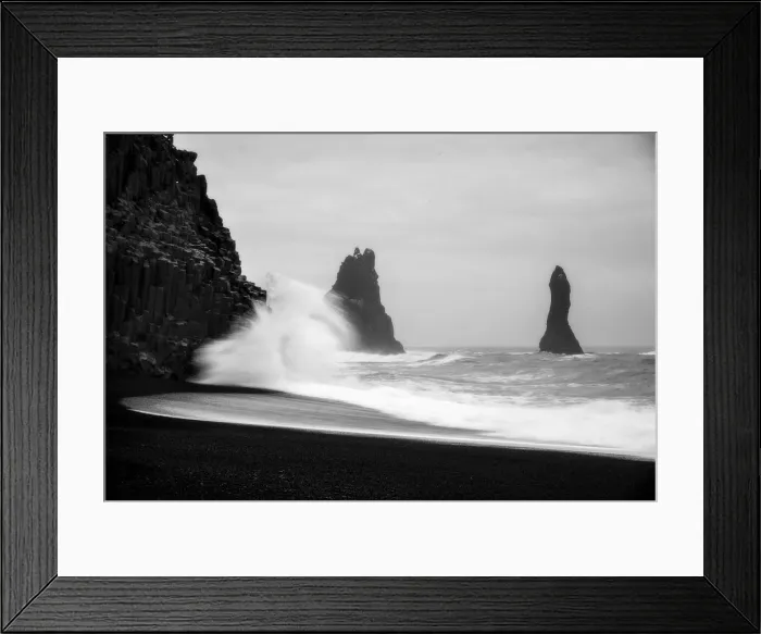 Framed Print : Reynisfjara beach and basalt columns at sunrise, Sudurland, Iceland Framed Print : Reynisfjara beach and basalt columns at sunrise, Sudurland, Iceland