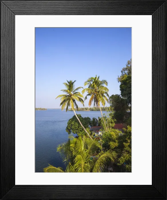 Framed Print : India, Kerala, Kollam, Ashtamudi Lake Framed Print : India, Kerala, Kollam, Ashtamudi Lake
