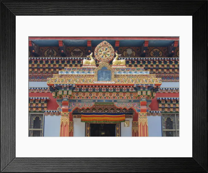 Framed Print : Bhutanese Buddhist temple, Bodh Gaya, Bihar, India Framed Print : Bhutanese Buddhist temple, Bodh Gaya, Bihar, India