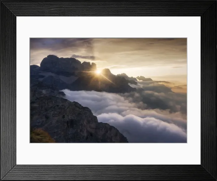 Framed Print : Late summer sunrise in the Dolomites, Italy Framed Print : Late summer sunrise in the Dolomites, Italy