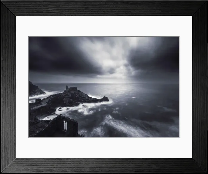 Framed Print : The small church of Portovenere during a storm, Gulf of Poets, Cinque Terre, Liguria Framed Print : The small church of Portovenere during a storm, Gulf of Poets, Cinque Terre, Liguria