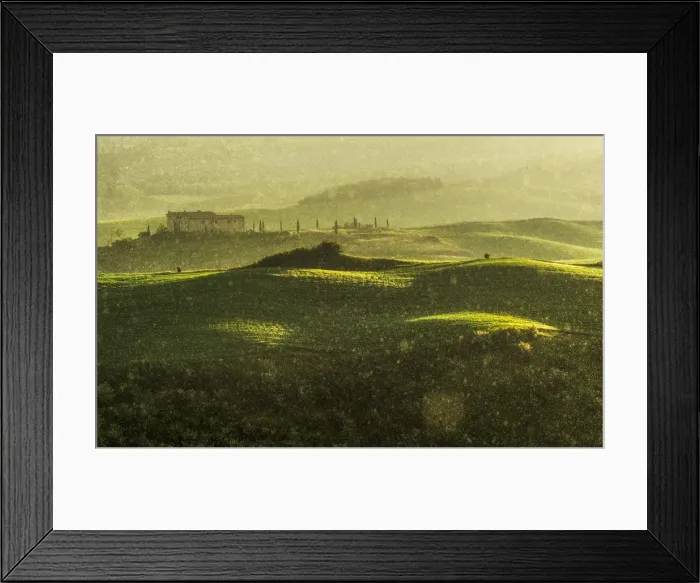 Framed Print : Rainy sunrise over the Siena countryside in spring, Crete Senesi, Tuscany, Italy Framed Print : Rainy sunrise over the Siena countryside in spring, Crete Senesi, Tuscany, Italy