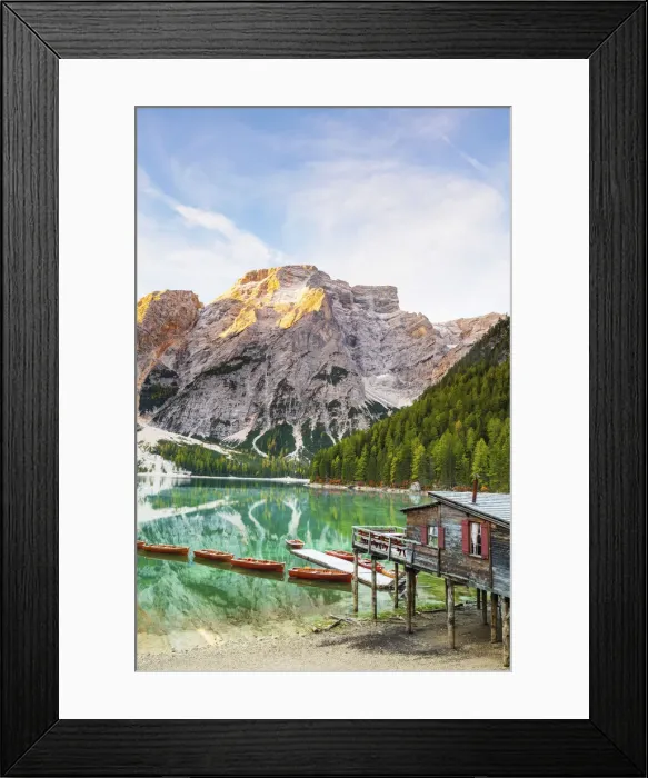 Framed Print : Italy, South Tyrol, Bolzano, Braies Lake Framed Print : Italy, South Tyrol, Bolzano, Braies Lake