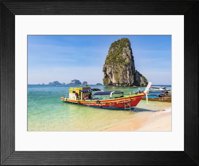 Framed Print : Phra Nang beach, Krabi Province, Thailand