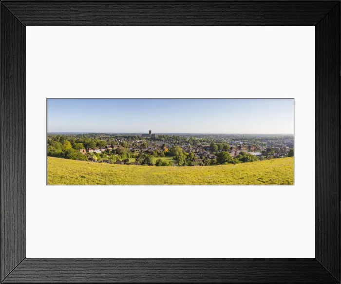 Framed Print : Cathedral and skyline of Guildford from The Mount, Surrey, England, UK Framed Print : Cathedral and skyline of Guildford from The Mount, Surrey, England, UK