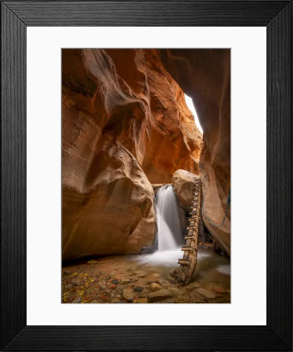 Framed Print : Kanarraville Creek Falls in autumn, Kolob Canyons section of Zion National Park, Utah Framed Print : Kanarraville Creek Falls in autumn, Kolob Canyons section of Zion National Park, Utah