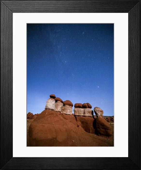 Framed Print : Milky way above rock formations at Little Egypt, Utah, Western United States, USA Framed Print : Milky way above rock formations at Little Egypt, Utah, Western United States, USA