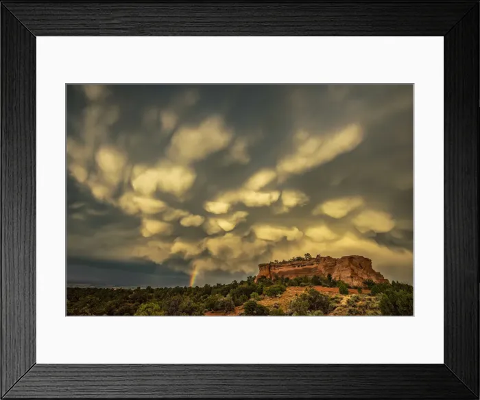 Framed Print : USA, Colorado, Mesa County, Colorado National Monument, thunderstorm and rainbow Framed Print : USA, Colorado, Mesa County, Colorado National Monument, thunderstorm and rainbow