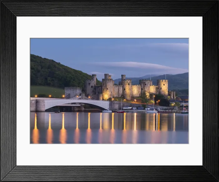 Framed Print : Majestic ruins of Conwy Castle in evening light, Snowdonia National Park, Wales, UK Framed Print : Majestic ruins of Conwy Castle in evening light, Snowdonia National Park, Wales, UK
