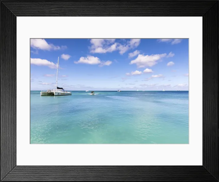 Framed Print : Caribbean, Aruba, Arashi Beach, View from the Pellican Jetty at Palm Beach Framed Print : Caribbean, Aruba, Arashi Beach, View from the Pellican Jetty at Palm Beach