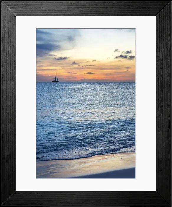 Framed Print : Caribbean, Aruba, San Nicolas, Sunset on Eagle Beach Framed Print : Caribbean, Aruba, San Nicolas, Sunset on Eagle Beach