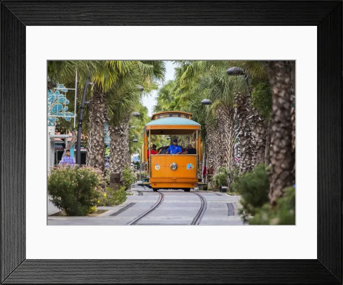 Framed Print : Caribbean, Aruba, Oranjestad, The tourist tram in Wilheminastraat Framed Print : Caribbean, Aruba, Oranjestad, The tourist tram in Wilheminastraat