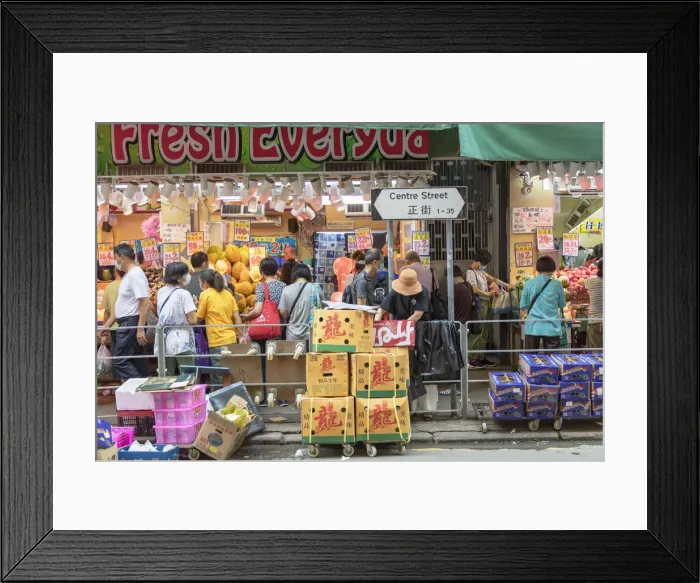 Framed Print : Fruit shop, Sai Ying Pun, Hong Kong Island, Hong Kong Framed Print : Fruit shop, Sai Ying Pun, Hong Kong Island, Hong Kong