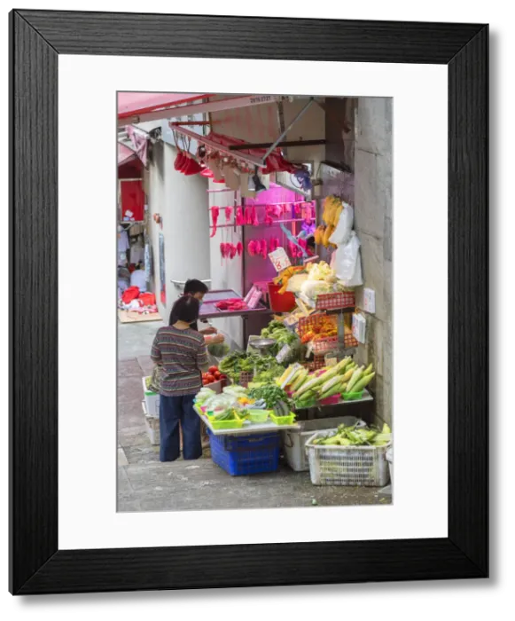 Framed Print : Vegetable stall, Sai Ying Pun, Hong Kong Island, Hong Kong Framed Print : Vegetable stall, Sai Ying Pun, Hong Kong Island, Hong Kong