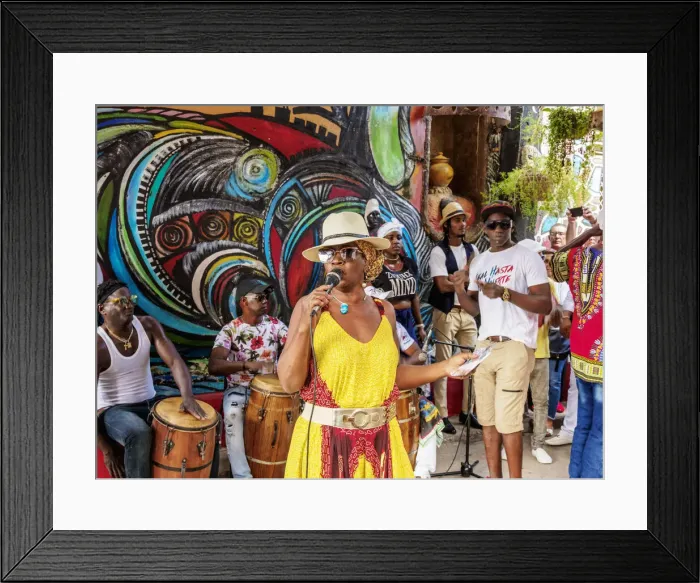 Framed Print : Weekly Sunday Rumba Show, Callejon de Hamel, Havana, La Habana Province, Cuba