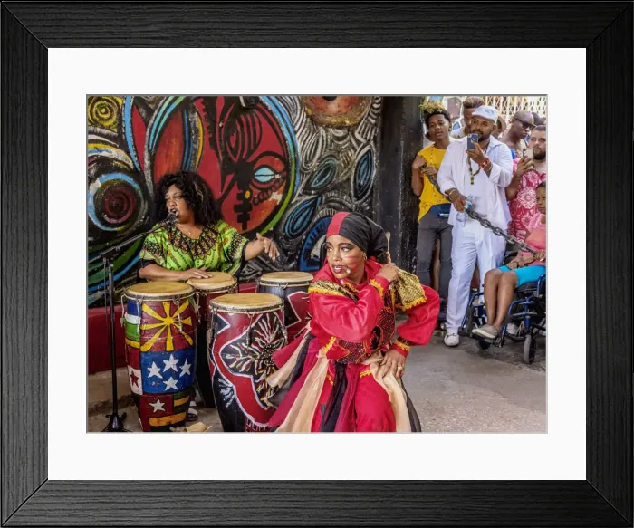 Framed Print : Weekly Sunday Rumba Show, Callejon de Hamel, Havana, La Habana Province, Cuba