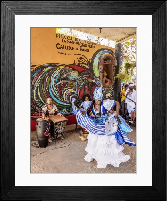 Framed Print : Weekly Sunday Rumba Show, Callejon de Hamel, Havana, La Habana Province, Cuba