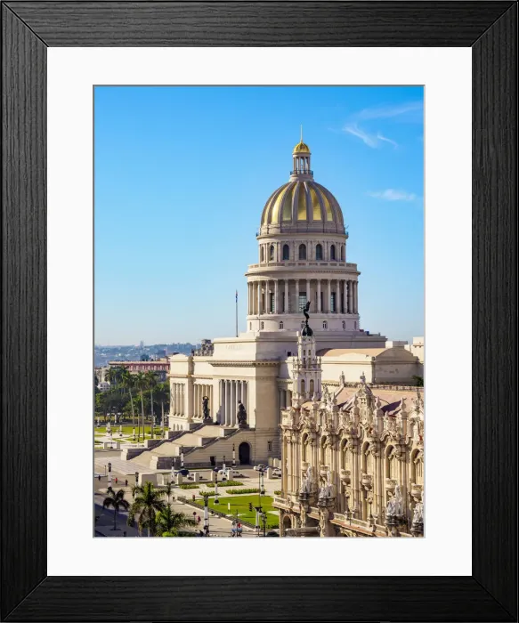 Framed Print : El Capitolio and Gran Teatro Alicia Alonso, elevated view, Havana, La Habana Province Framed Print : El Capitolio and Gran Teatro Alicia Alonso, elevated view, Havana, La Habana Province