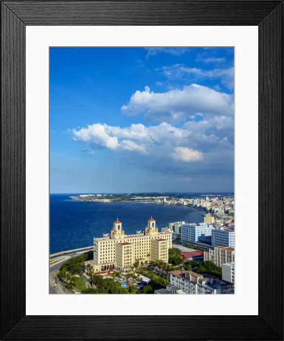 Framed Print : View over Vedado towards Hotel Nacional and El Malecon, Havana, La Habana Province, Cuba Framed Print : View over Vedado towards Hotel Nacional and El Malecon, Havana, La Habana Province, Cuba