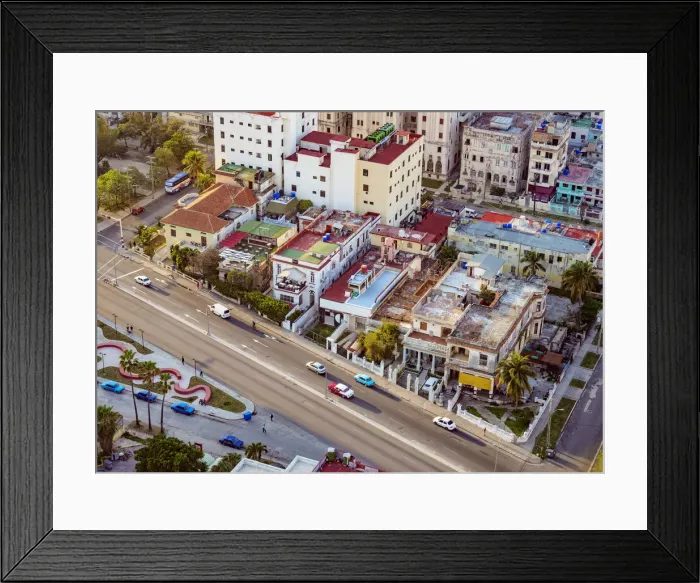 Framed Print : Linea, elevated view, Vedado, Havana, La Habana Province, Cuba Framed Print : Linea, elevated view, Vedado, Havana, La Habana Province, Cuba