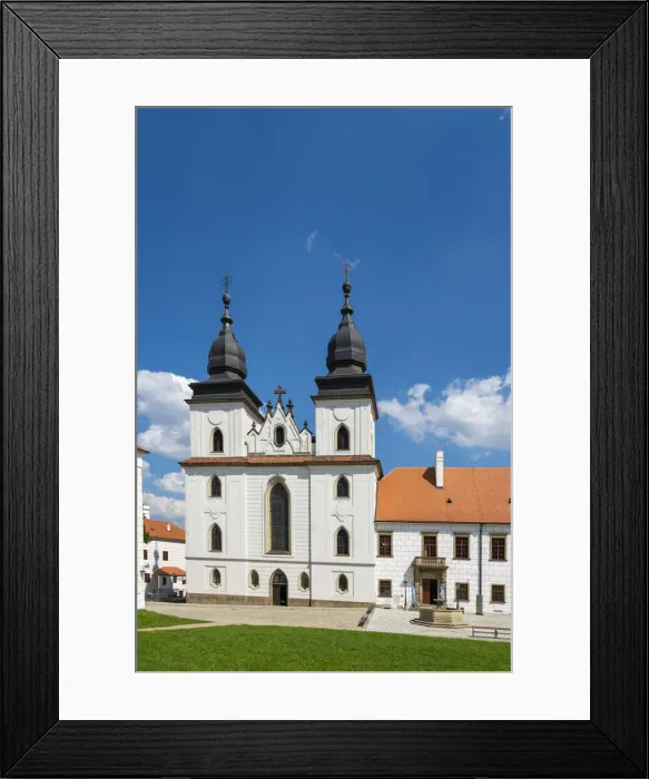 Framed Print : St. Procopius Basilica against clear blue sky on sunny day, UNESCO, Trebic Framed Print : St. Procopius Basilica against clear blue sky on sunny day, UNESCO, Trebic