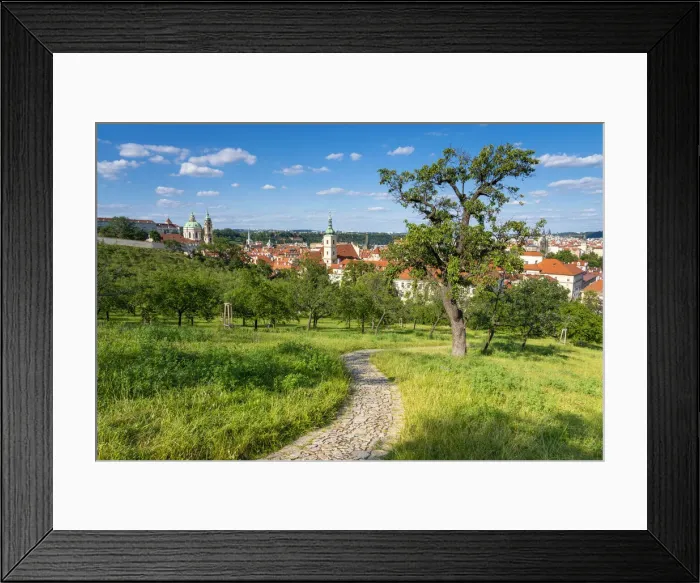 Framed Print : Elevated view of Lesser Quarter of Prague with Church of Our Lady Victorious Framed Print : Elevated view of Lesser Quarter of Prague with Church of Our Lady Victorious