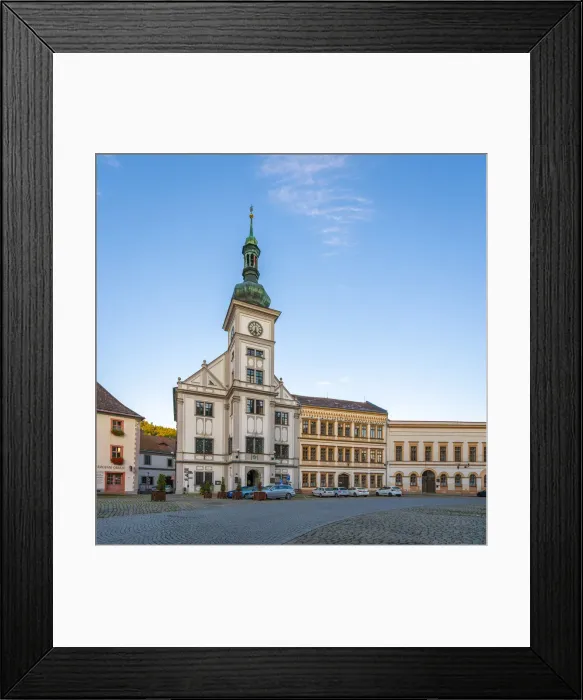 Framed Print : Loket Town Hall on early morning, Loket, Sokolov District, Karlovy Vary Region, Bohemia Framed Print : Loket Town Hall on early morning, Loket, Sokolov District, Karlovy Vary Region, Bohemia