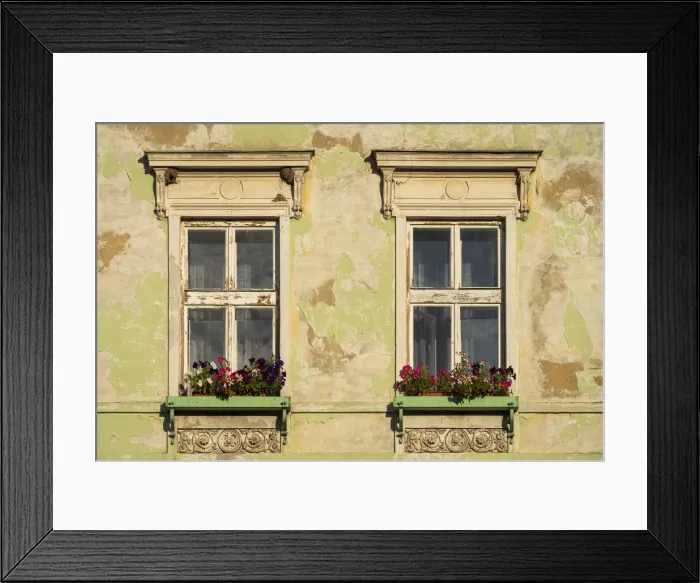 Framed Print : Detail of windows, Loket, Sokolov District, Karlovy Vary Region, Bohemia, Czech Republic Framed Print : Detail of windows, Loket, Sokolov District, Karlovy Vary Region, Bohemia, Czech Republic