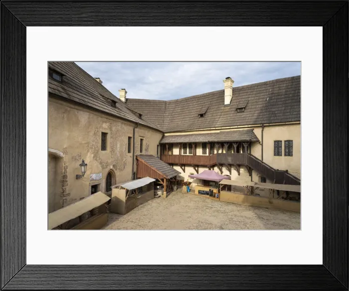 Framed Print : Courtyard at Loket Castle, Loket, Sokolov District, Karlovy Vary Region, Bohemia Framed Print : Courtyard at Loket Castle, Loket, Sokolov District, Karlovy Vary Region, Bohemia