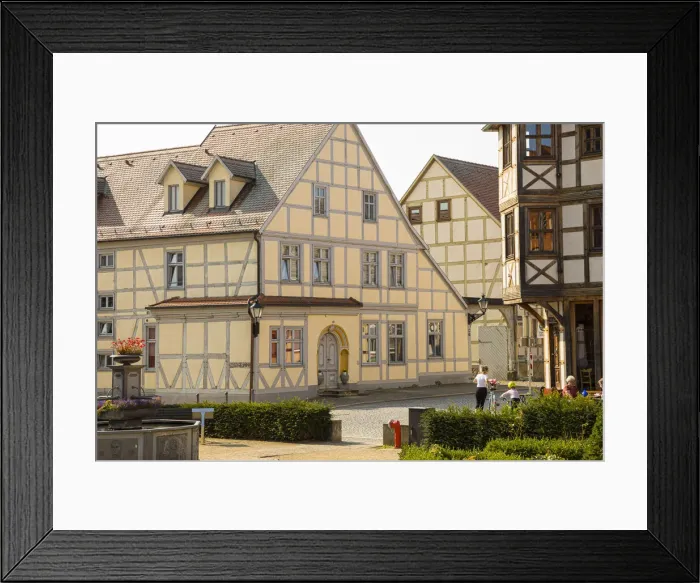 Framed Print : Half timbered buildings, Tangermunde, Elbe, Saxony-Anhalt, Germany Framed Print : Half timbered buildings, Tangermunde, Elbe, Saxony-Anhalt, Germany