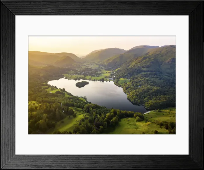 Framed Print : Grasmere Lake from Loughrigg Fell, Cumbria, England Framed Print : Grasmere Lake from Loughrigg Fell, Cumbria, England