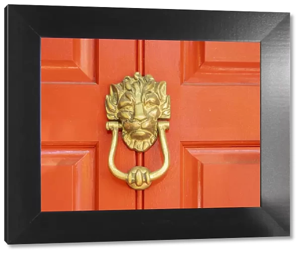 Door, knocker, Bloomsbury, London, England, UK