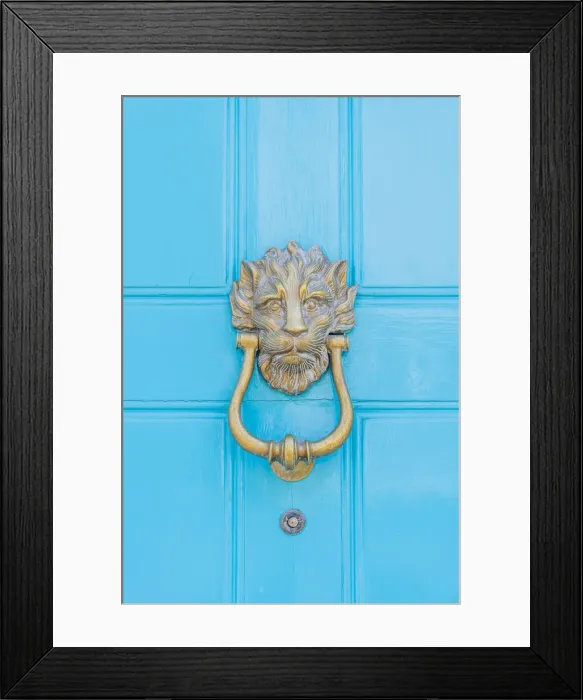 Framed Print : Door knocker, Knightsbridge, London, England, UK