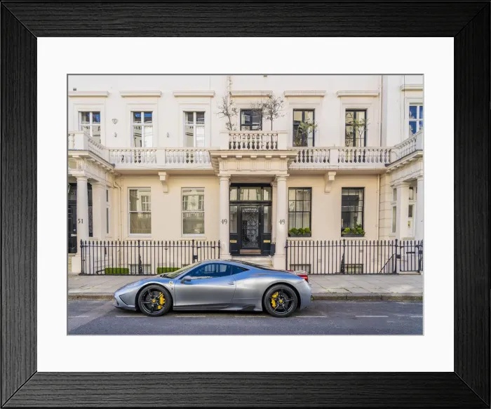 Framed Print : Supercar in Belgravia, London, England, UK Framed Print : Supercar in Belgravia, London, England, UK