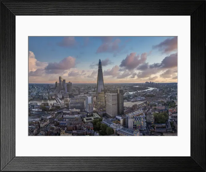 Framed Print : Sunsrise over the Shard and city of London, London, England, UK Framed Print : Sunsrise over the Shard and city of London, London, England, UK