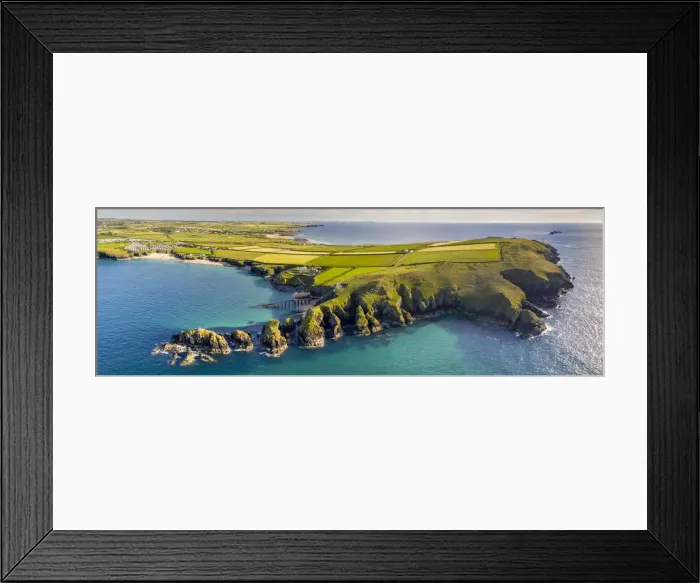 Framed Print : Aerial vista of Trevose Head, Padstow Lifeboat Station and Mother Iveys Bay Framed Print : Aerial vista of Trevose Head, Padstow Lifeboat Station and Mother Iveys Bay