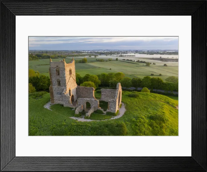 Framed Print : The ruins of St Michaels Church at Burrow Mump, Somerset, England. Spring (May) 2019 Framed Print : The ruins of St Michaels Church at Burrow Mump, Somerset, England. Spring (May) 2019