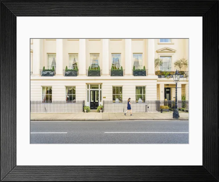 Framed Print : A woman walking in Regents park, London, England, UK Framed Print : A woman walking in Regents park, London, England, UK