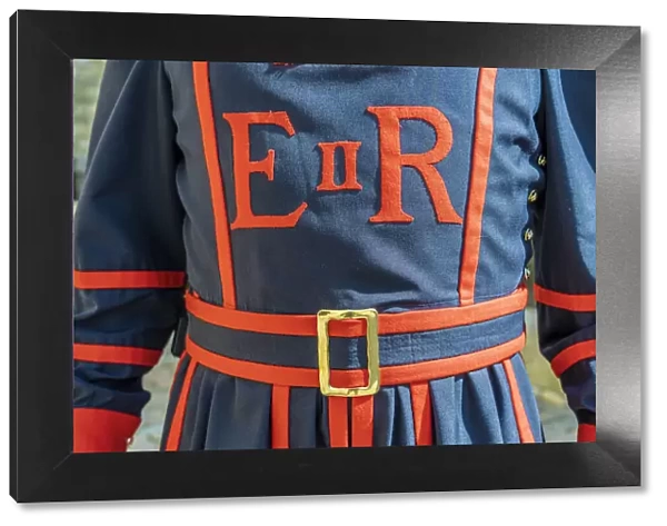 Yeoman or Beefeater uniform close up at the Tower of London, UNESCO World Heritage site