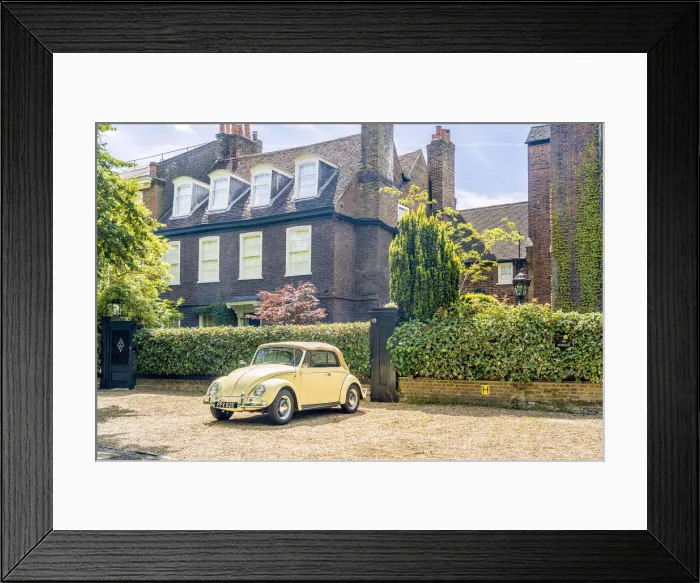 Framed Print : VW car in Highgate Village, London, England, Uk Framed Print : VW car in Highgate Village, London, England, Uk