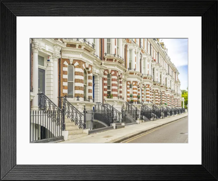 Framed Print : Hornton Street, Kensington, London, England, UK Framed Print : Hornton Street, Kensington, London, England, UK
