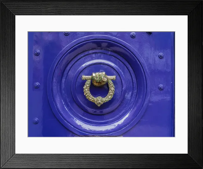 Framed Print : Door Knocker, Marylebone, London, England, UK